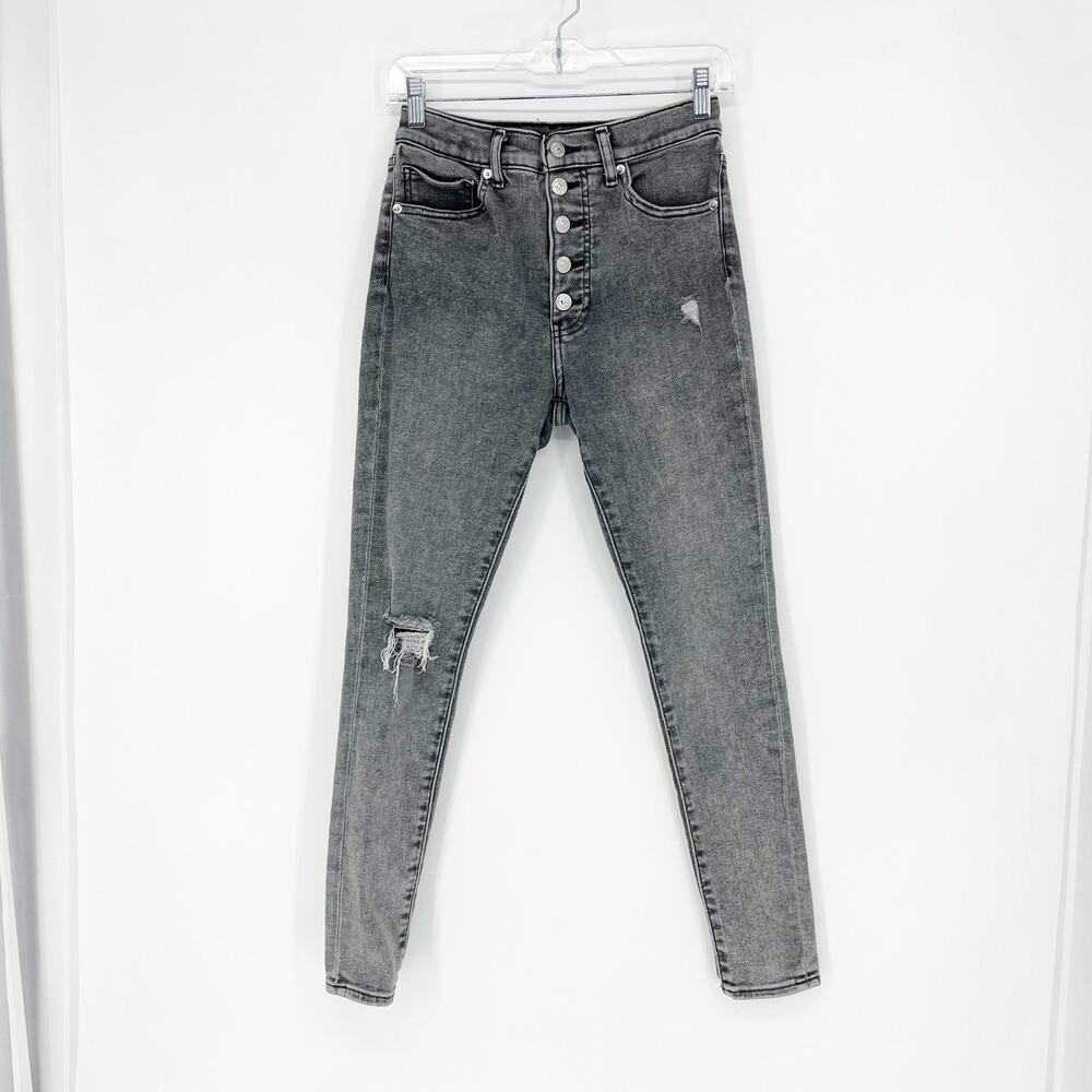 Express High Rise Button-Front Skinny Jean Size 6R